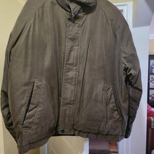 Vintage Claiborne Men's Bomber Jacket Microfiber Size 2X Full Zip (Hunter Green)